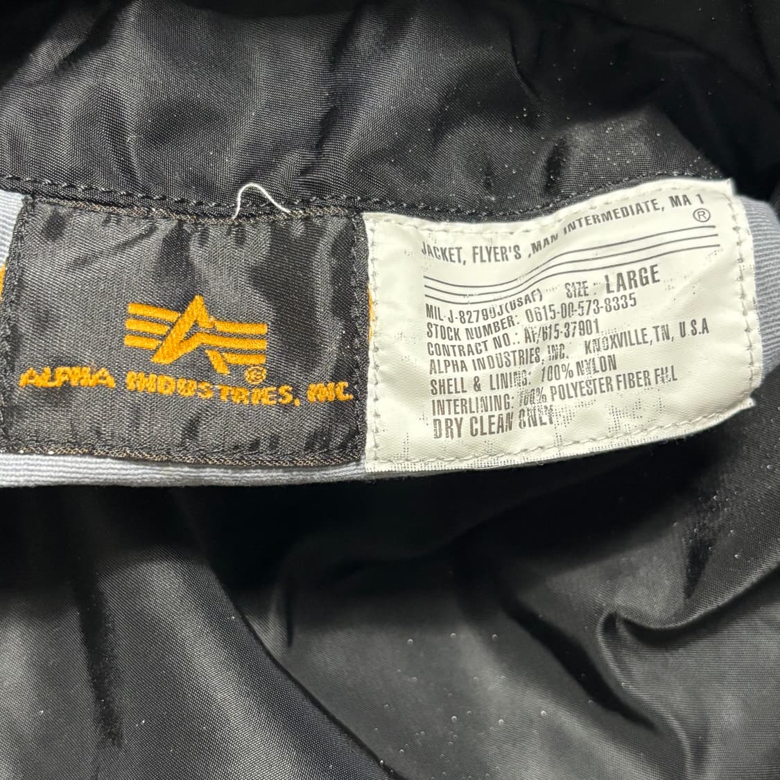 L 알파인더스트리 NASA MA-1 리버시블 플라이트 자켓 상품이미지6
