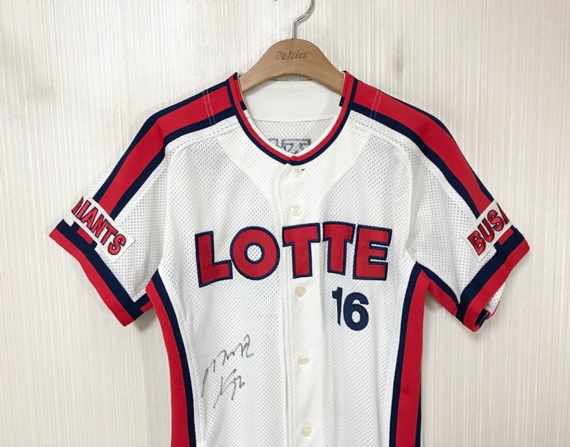 KBO 카멜레온어센틱 롯데자이언츠 챔피언 홈유니폼 90 #16 박정태 상품이미지3