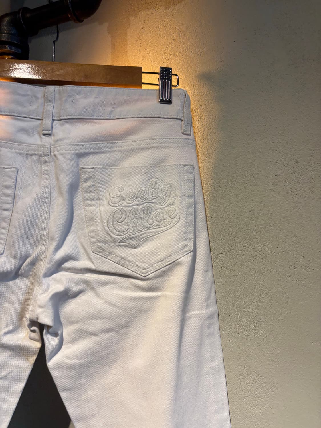 씨바이끌로에 화이트 코튼 팬츠 상품이미지1