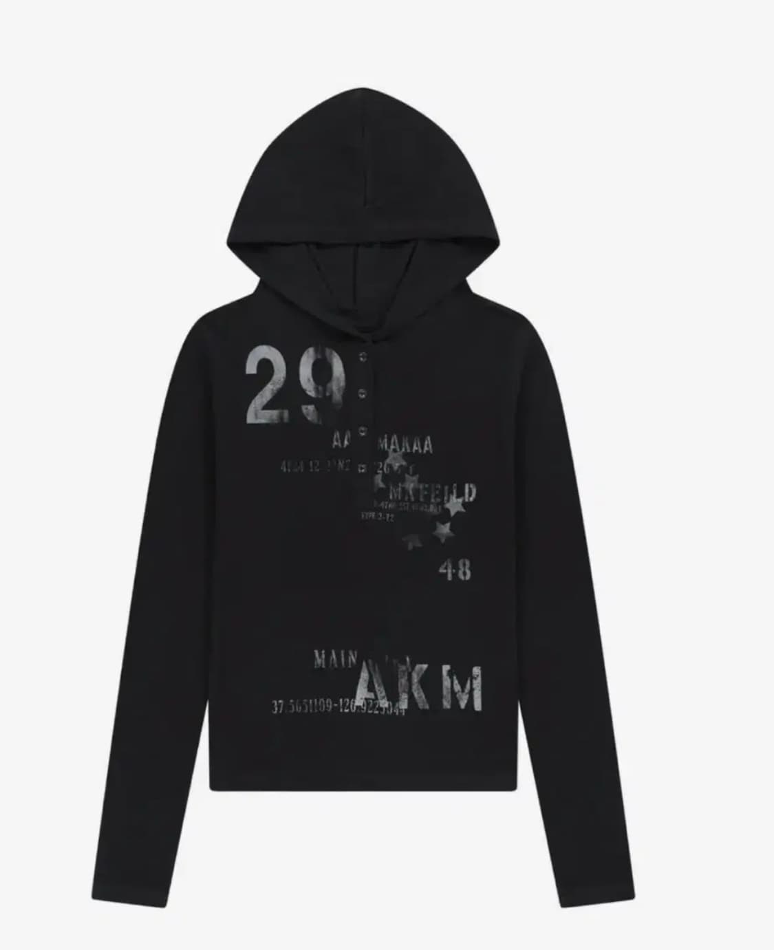 아캄 넘버링 후드 롱슬리브 2사이즈 상품이미지1