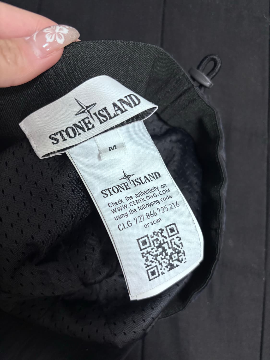 스톤아일랜드 블랙 나일론 메탈 볼캡 M 상품이미지7