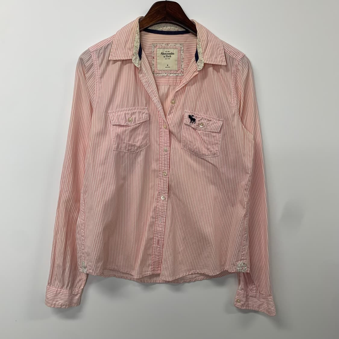 아베크롬비 산양로고 스트라이프 포켓 셔츠 상품이미지2