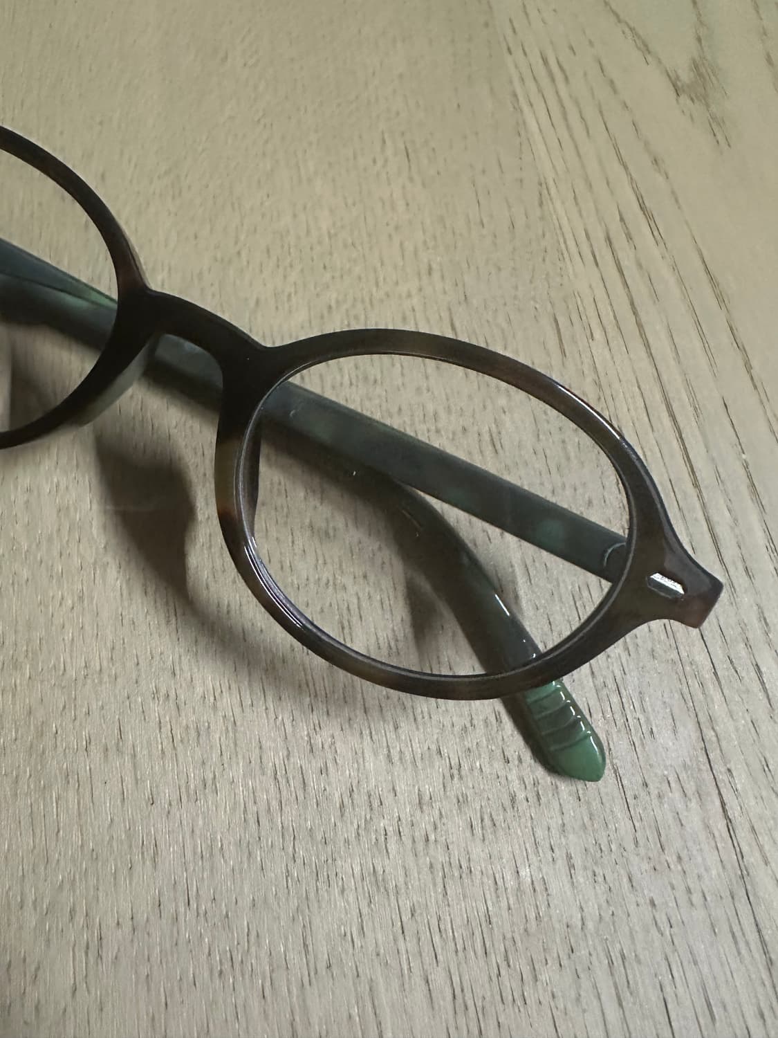 미우스타일 라운드 안경(호피/그린) 상품이미지1