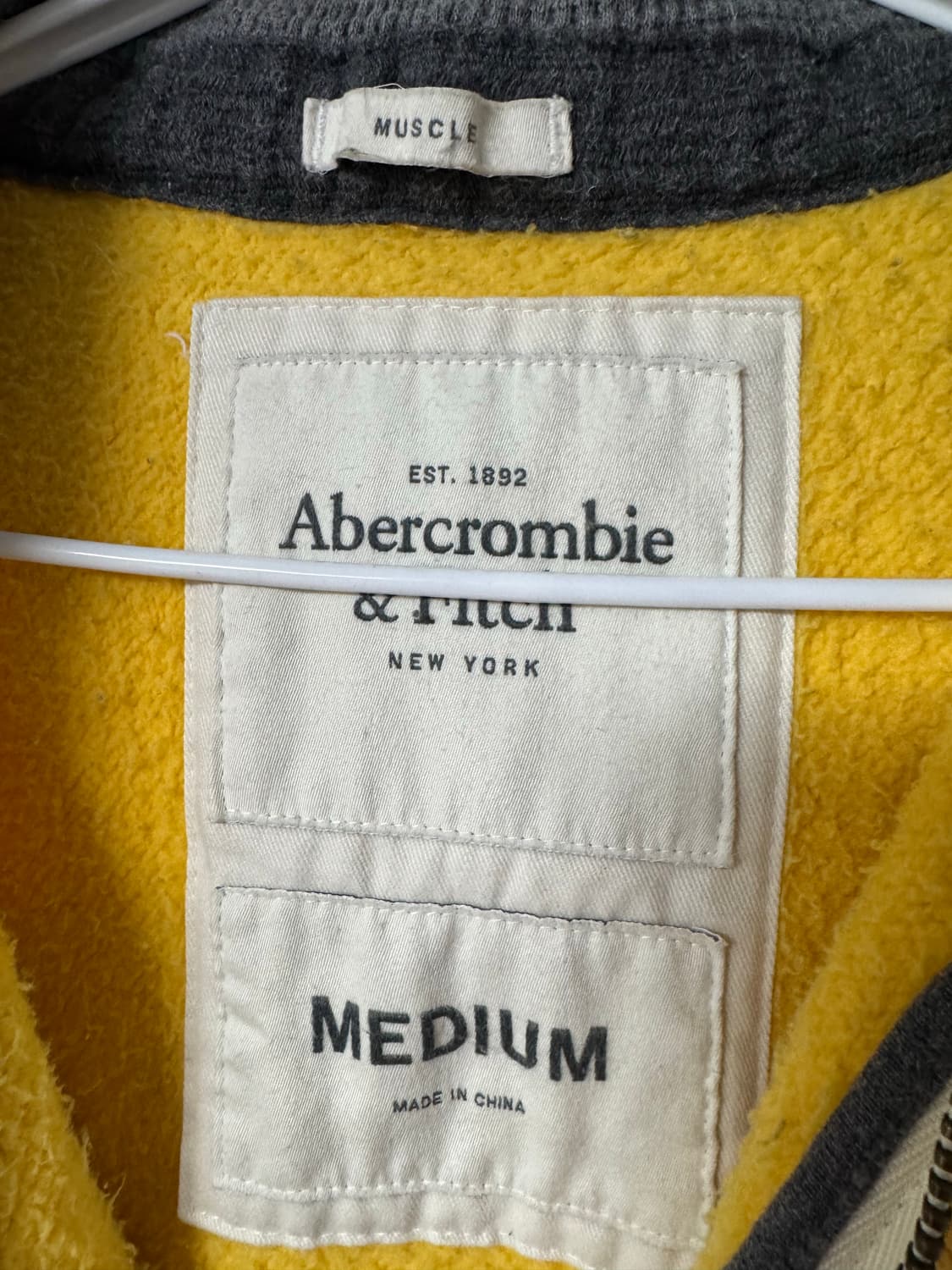 M) 아베크롬비 옐로우 후드집업 상품이미지3