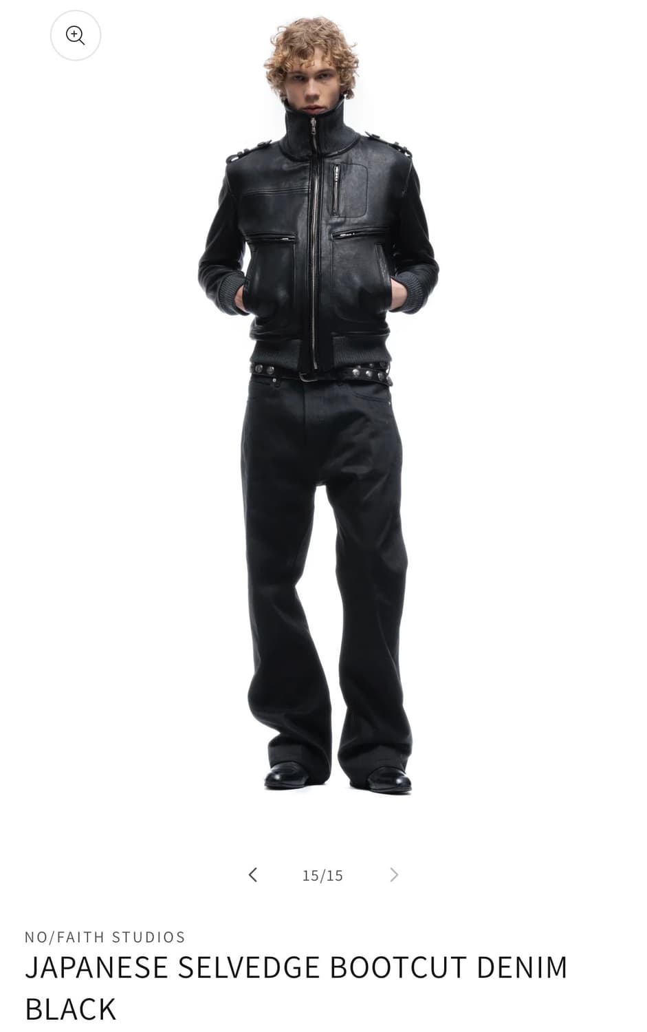 (구매) nofaithstudios 부츠컷 블랙진 L 상품이미지1