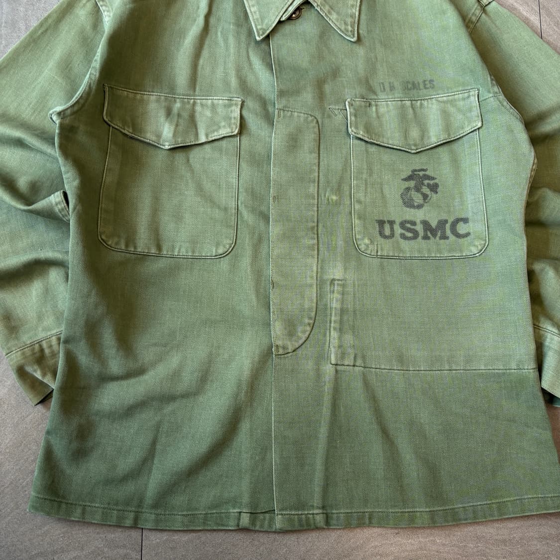 60s 60년대 생산 미해병대 P58 USMC 셔츠 상품이미지3