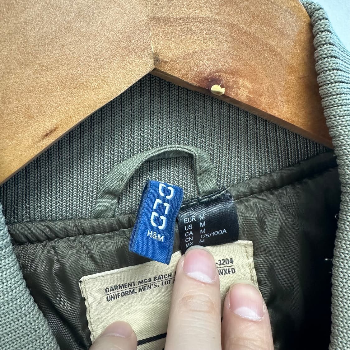 H&M 투웨이 밀리터리 봄버 자켓 상품이미지5