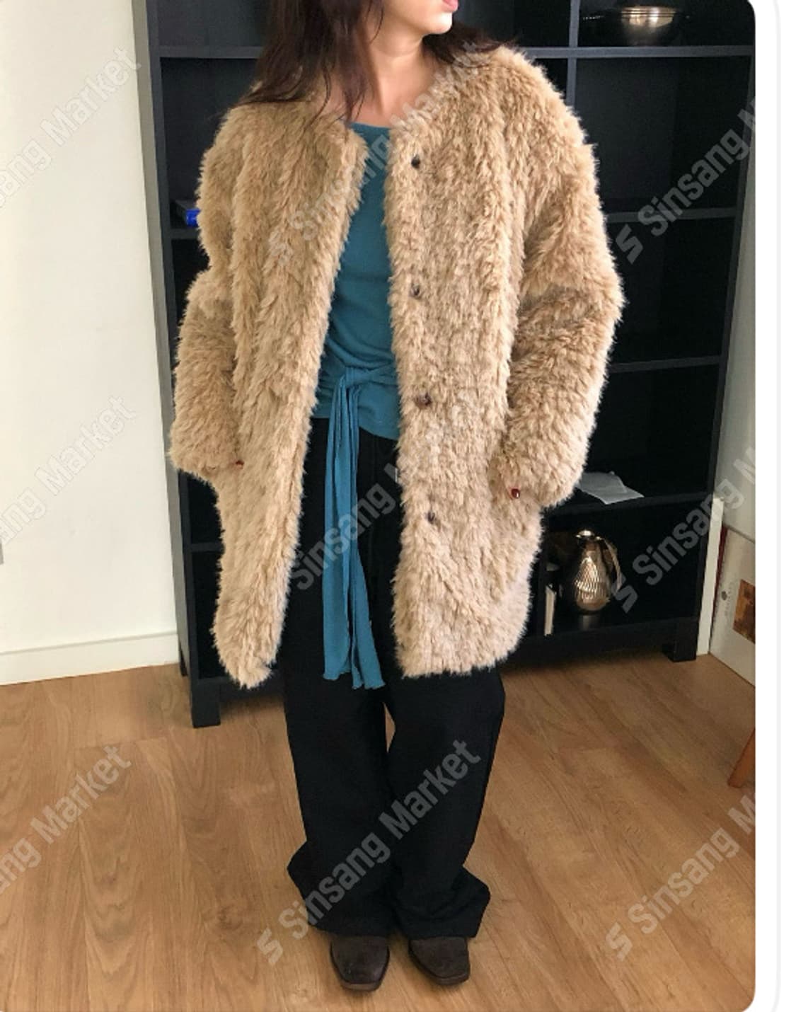 노 카라 퍼 자켓 상품이미지3