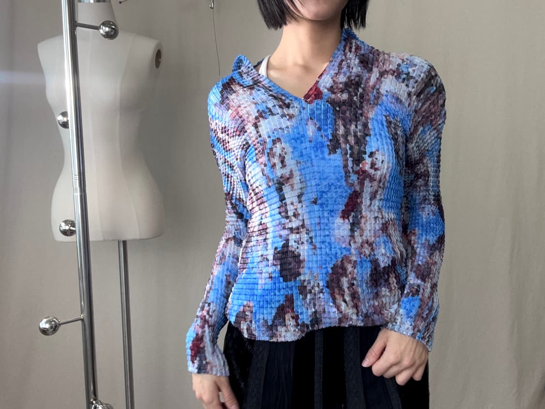 Issey Miyake 플리츠 카라 탑 상품이미지1