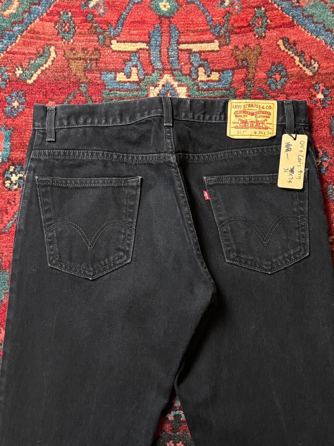 00's 빈티지 리바이스 517 블랙 플레어진 상품이미지7