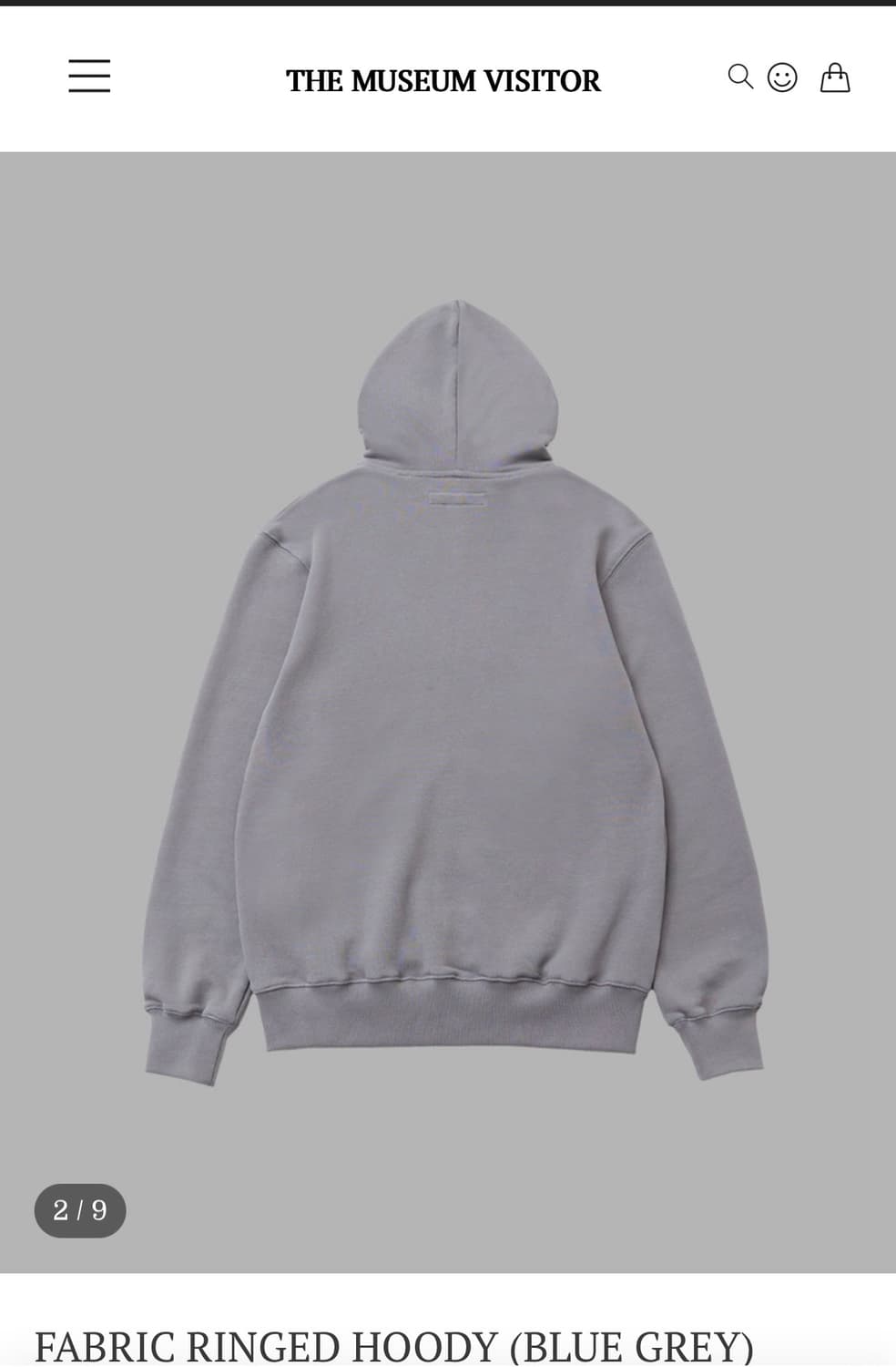 더뮤지엄비지터 후드집업 블루그레이 s 상품이미지2