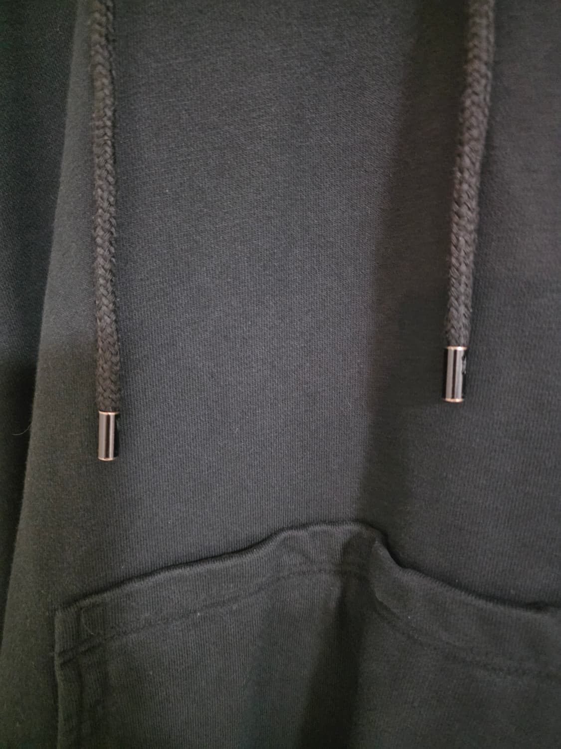 우영미 로고 블랙 후드티 48 상품이미지3