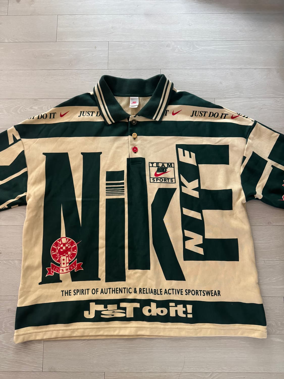 [M] 나이키 x CPFM 롱슬리브 폴로 내츄럴 US/EU 상품이미지1