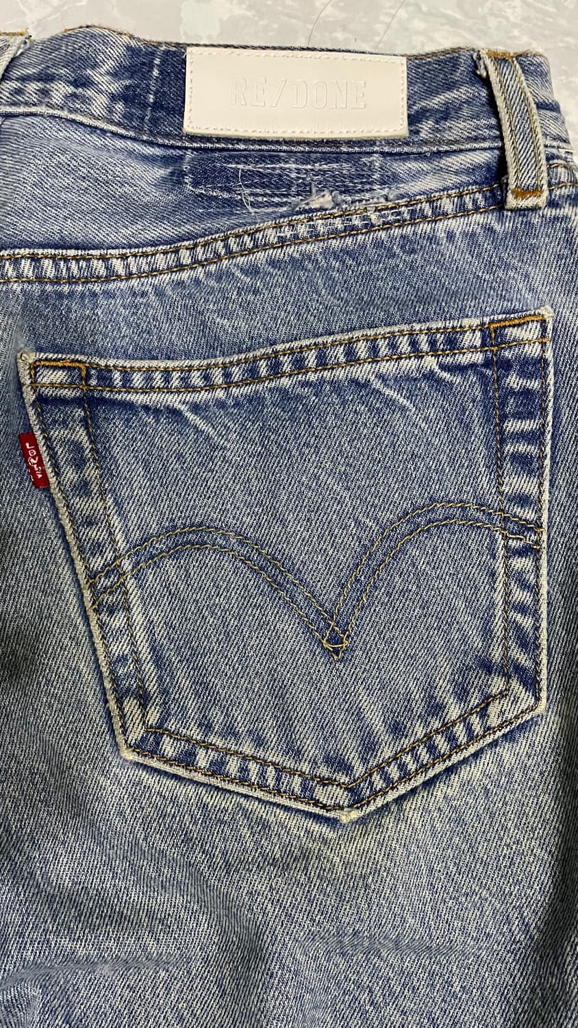 리던 데미지 연청바지 상품이미지4