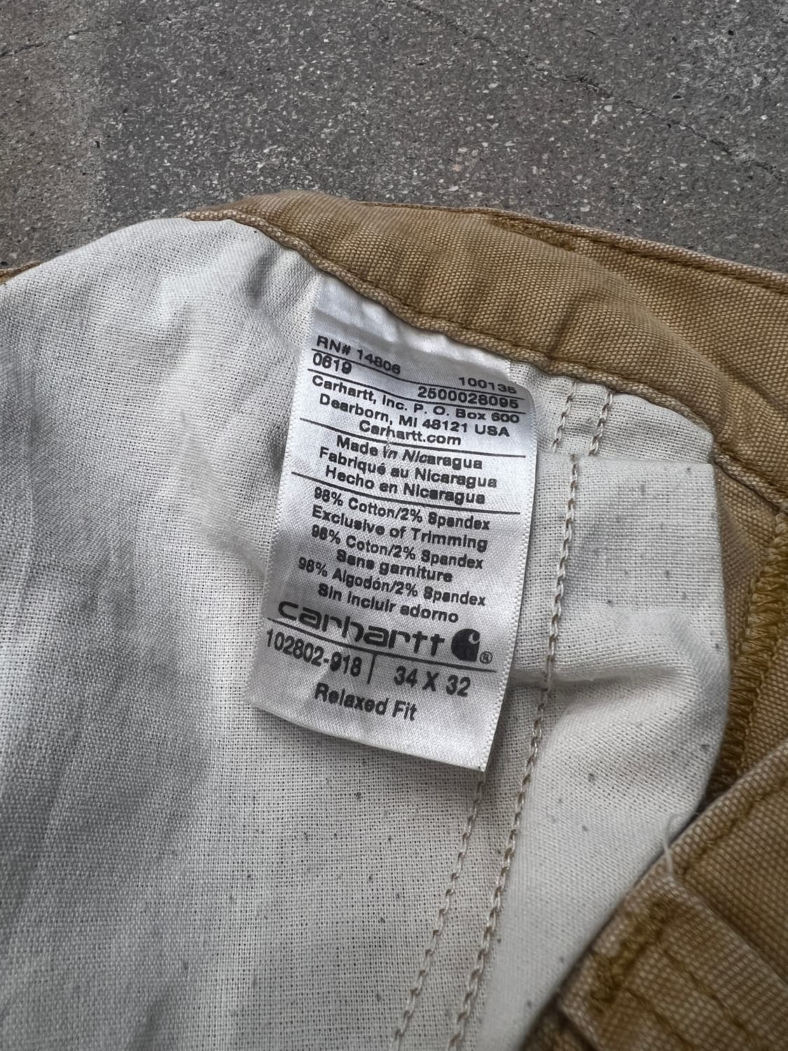 칼하트 더블니 워크 팬츠 상품이미지9