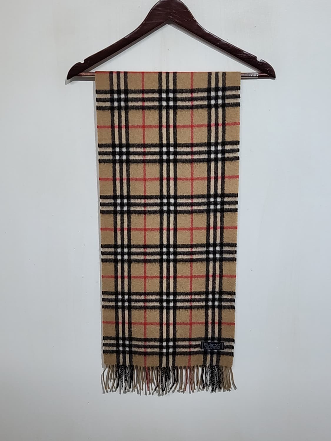 (정품) 버버리 캐시미어 머플러 노바체크 목도리 베이지 영국판  상품이미지1