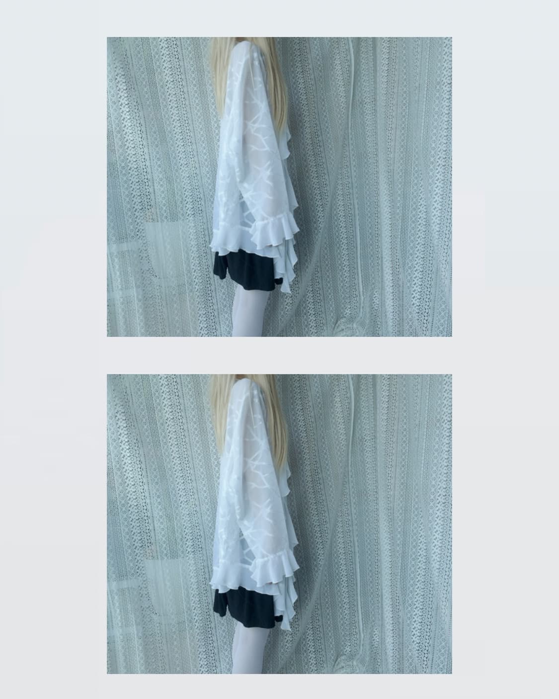 White Ruffle Lace Cardigan 화이트 러플 가디건 상품이미지1