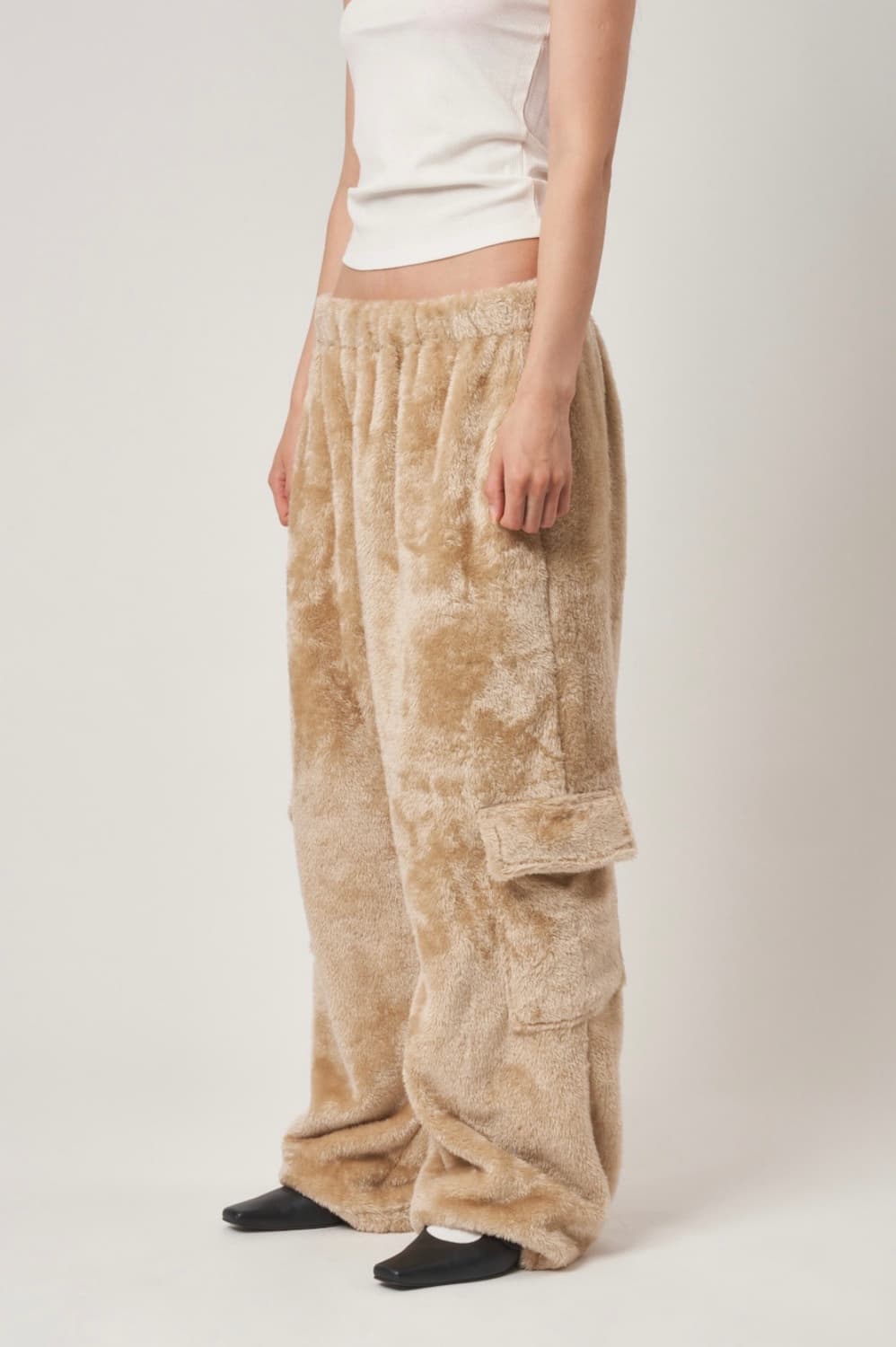 플리즈프로젝트 와이드 퍼 트라우저 팬츠 상품이미지1