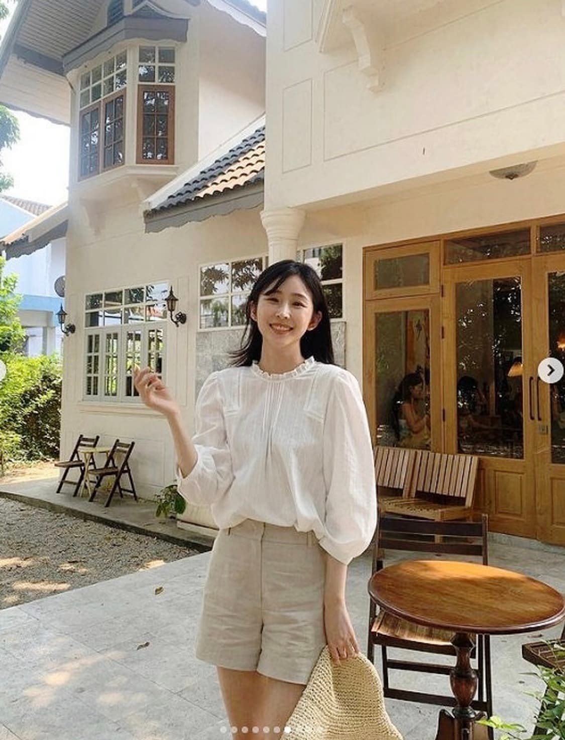 유에르 줄리 레이스 블라우스 아이보리 상품이미지3