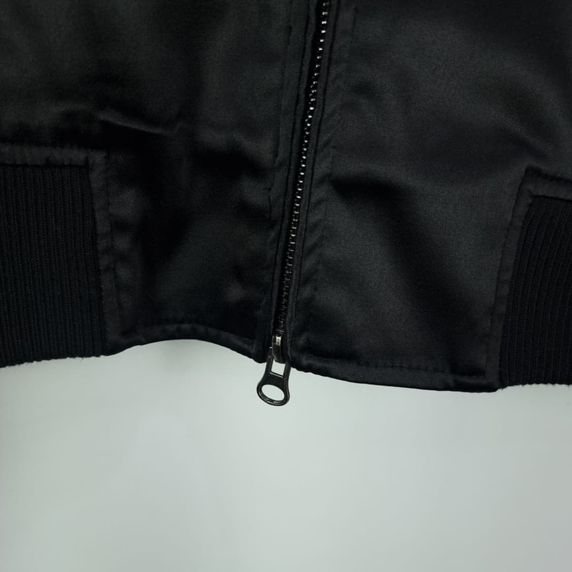 [일본빈티지] 해골 스컬 자수 사틴 스카쟌 블루종 자켓 블랙 M18645 상품이미지7