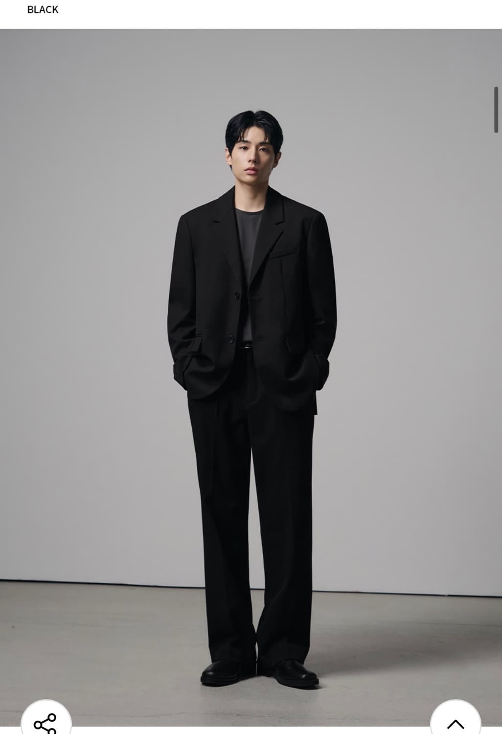 (L) 드로우핏 [서강준PICK]오버사이즈 도브 울 블레이저 BLACK 상품이미지5