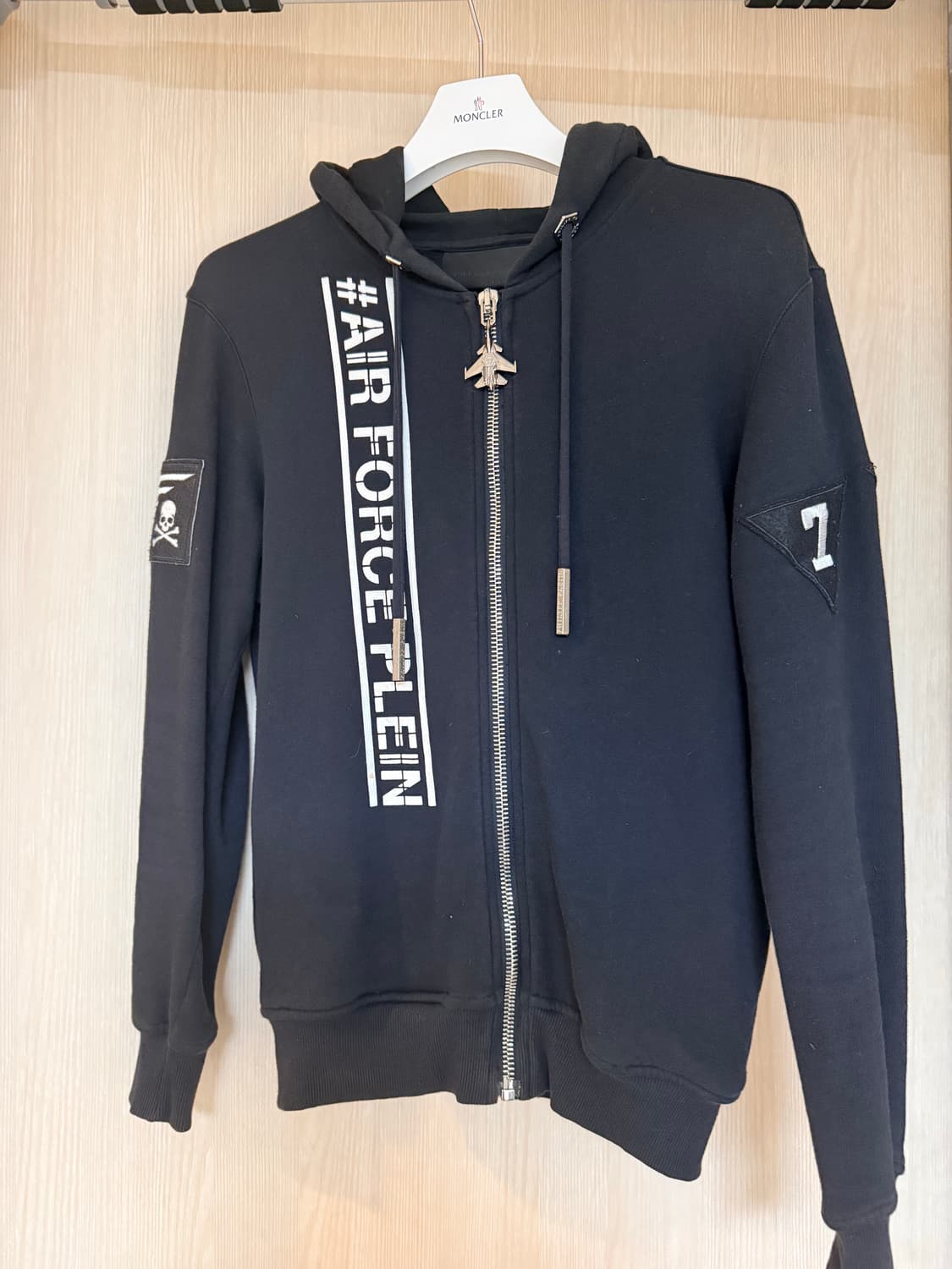 필립플레인 스컬비즈 에어포스 후드집업 블랙(S) 상품이미지1