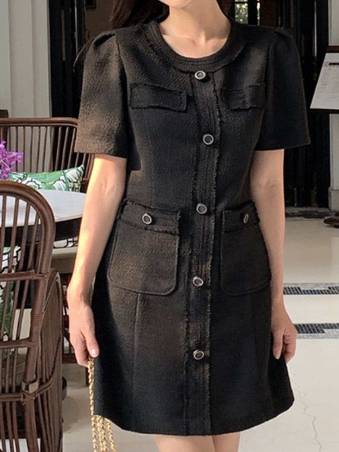 ATTRANGS 트위드 원피스 (택O) 상품이미지1