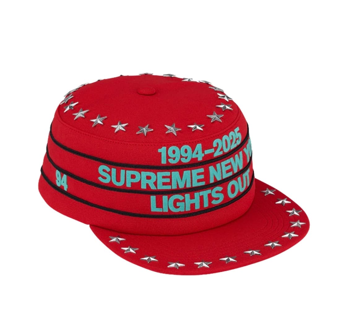 슈프림 스타 스터드 필박스 햇 레드 상품이미지1