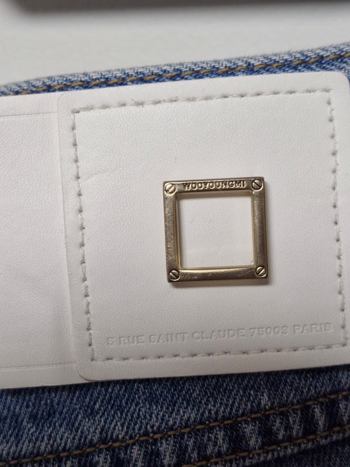 우영미 롱 스트레이트 데님 연청 46(30) 상품이미지5