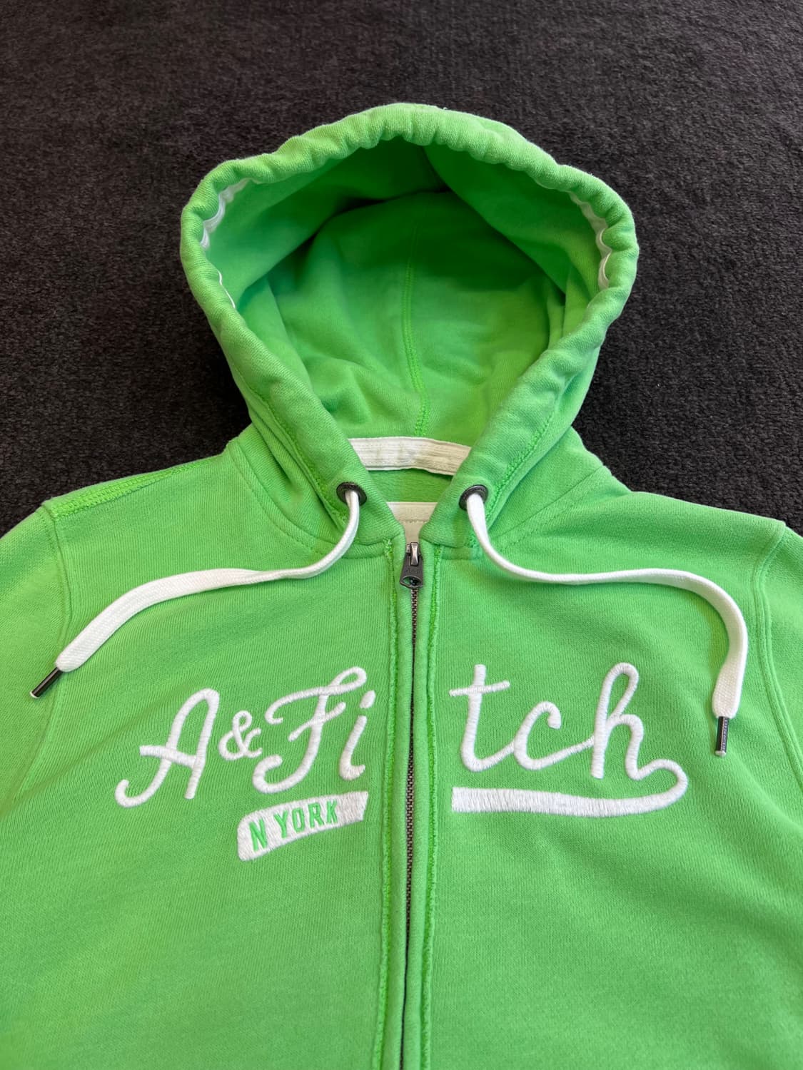 아베크롬비 Y2K 그린 후드 집업 S 상품이미지2