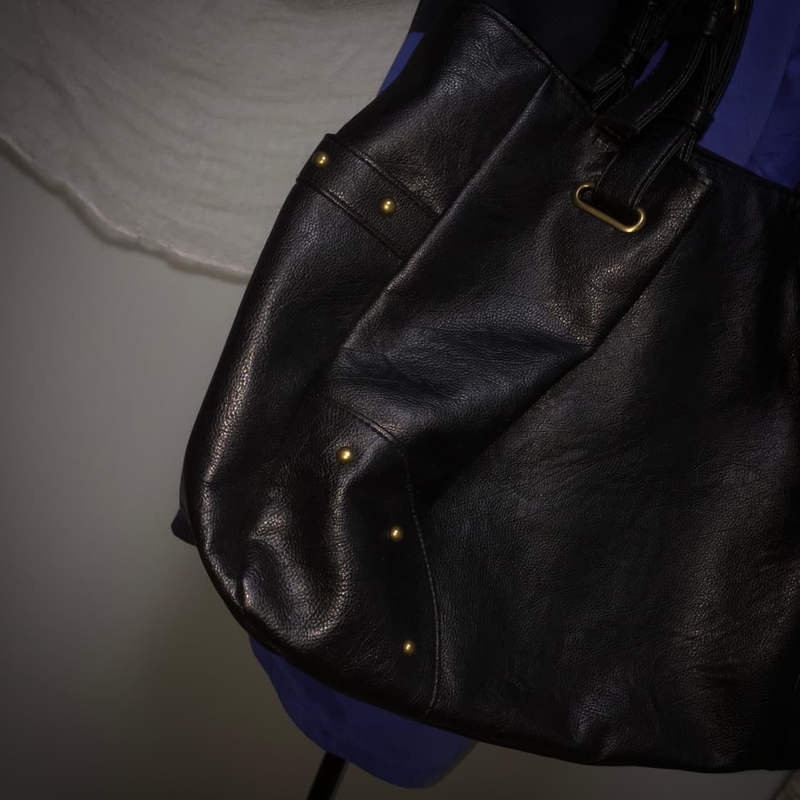 Gold stud point big shoulder bag 상품이미지2