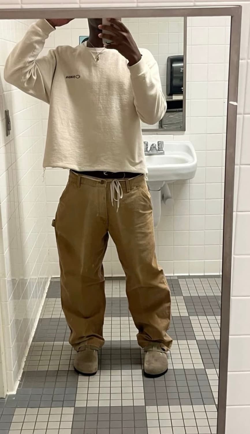 빈티지 칼하트 싱글니 카펜터팬츠 브라운 상품이미지1