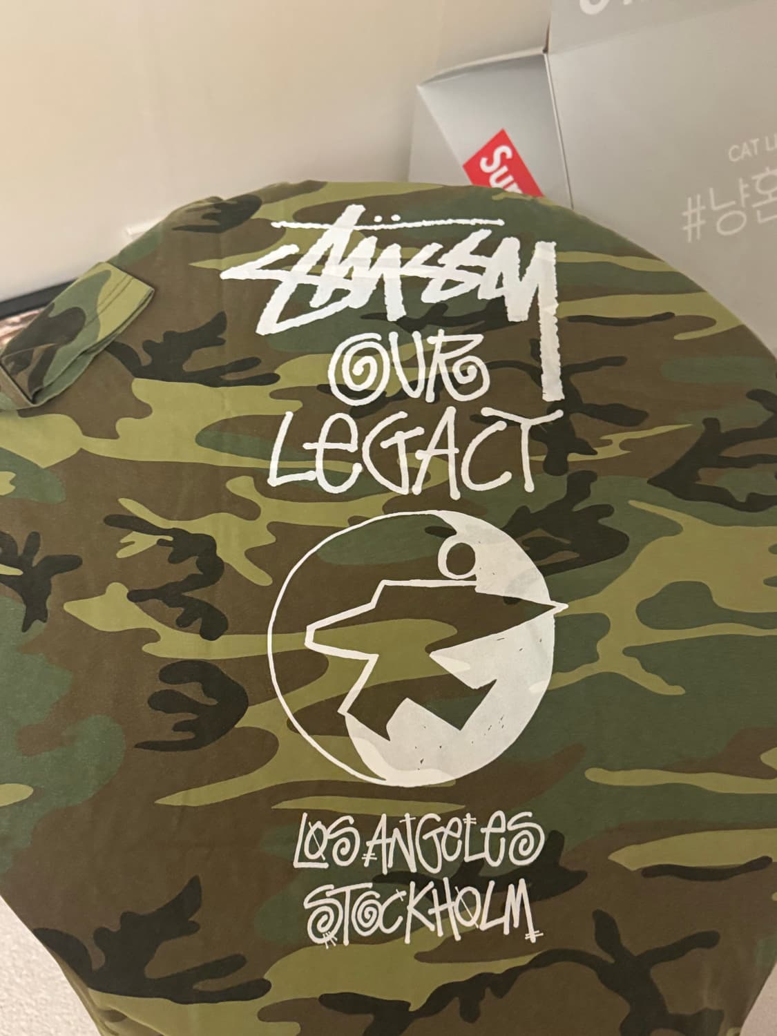 정가이하 L,Xl새상품 스투시 아워레가시 워크샵 서프맨 티셔츠 상품이미지3