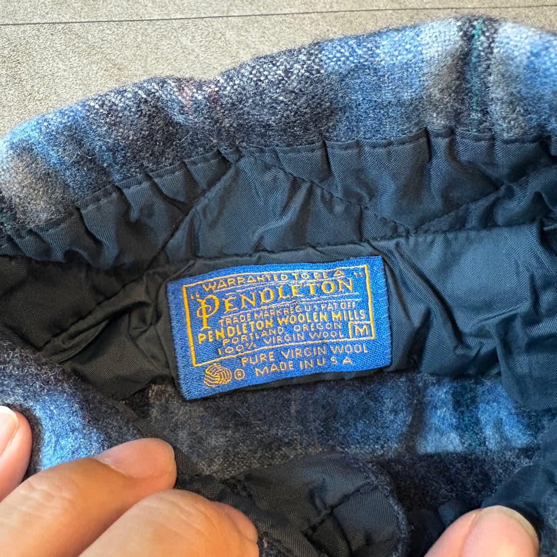 80년대 미국 생산 펜들턴 체크 울 셔츠  상품이미지5