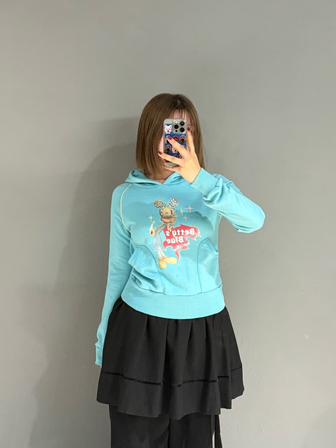 Betty's blue printing detail hoodie 상품이미지2