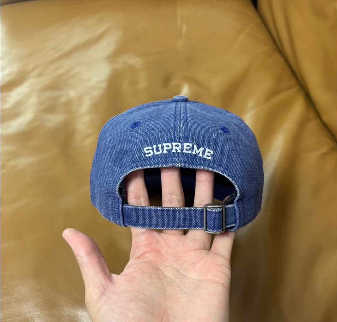 슈프림 23ss 피그먼트 워시드 네이비 S로고 6패널 모자 (Navy) 상품이미지7