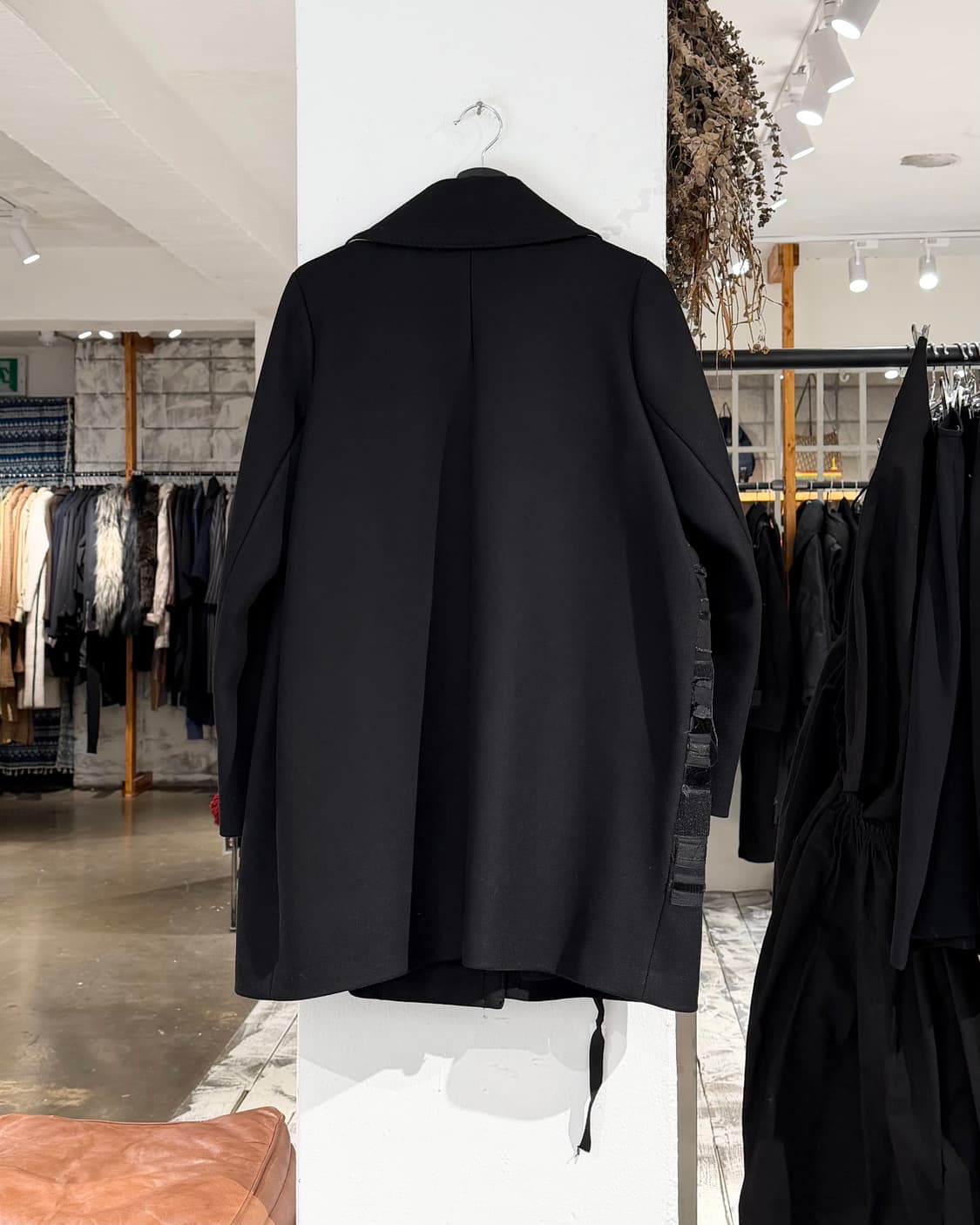 n21 블랙 리본 디테일 오버사이즈 코트 상품이미지6