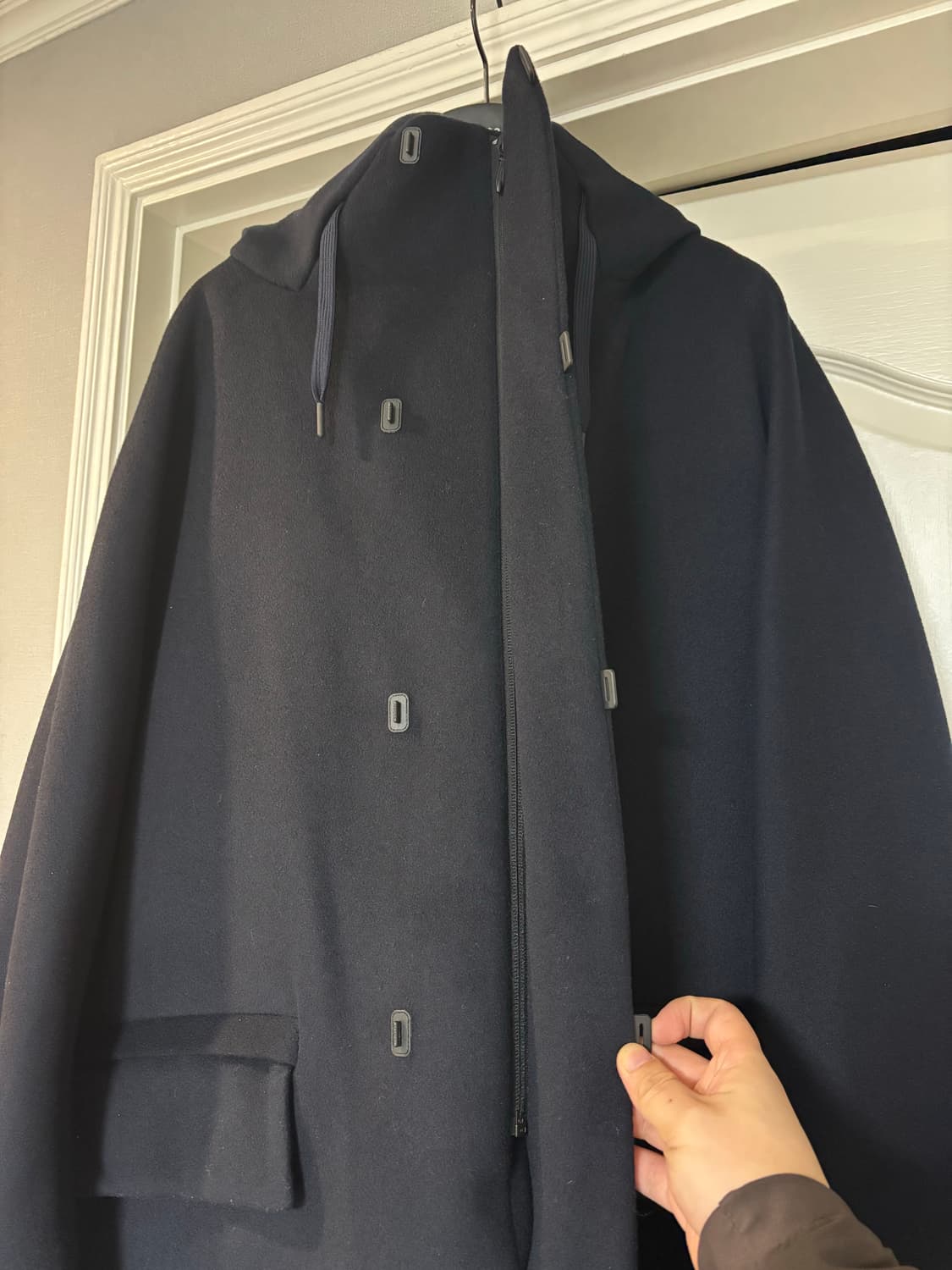 [4] 테아토라 듀알로 플러스 수베니어 롱코트 네이비 상품이미지4