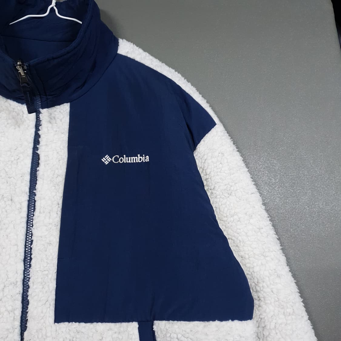 110 (2XL) 컬럼비아 리버서블 빅로고 보아 쉐르파 푸퍼 패딩 자켓 상품이미지3