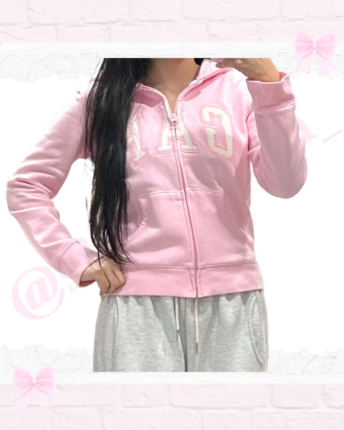 갭 연딸기 슈크림 후드집업 히메갸루 상품이미지3