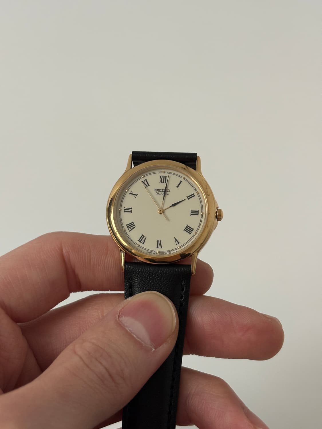 세이코 1980년대 로만 인덱스 골드 쿼츠 남성 상품이미지3