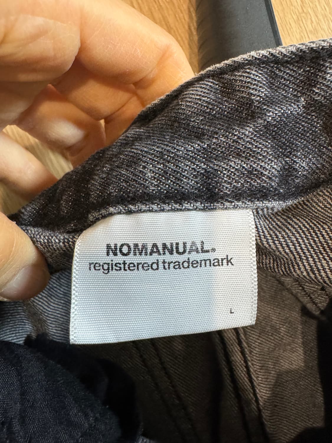 노매뉴얼 T.W 데님 팬츠 워시드블랙 상품이미지8