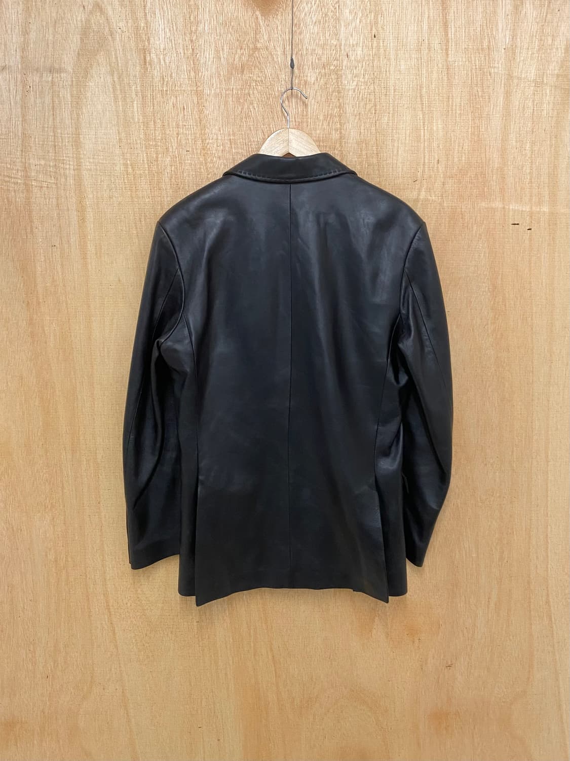 VTG leather stitch blazer jacket 레더 블레이저 상품이미지2