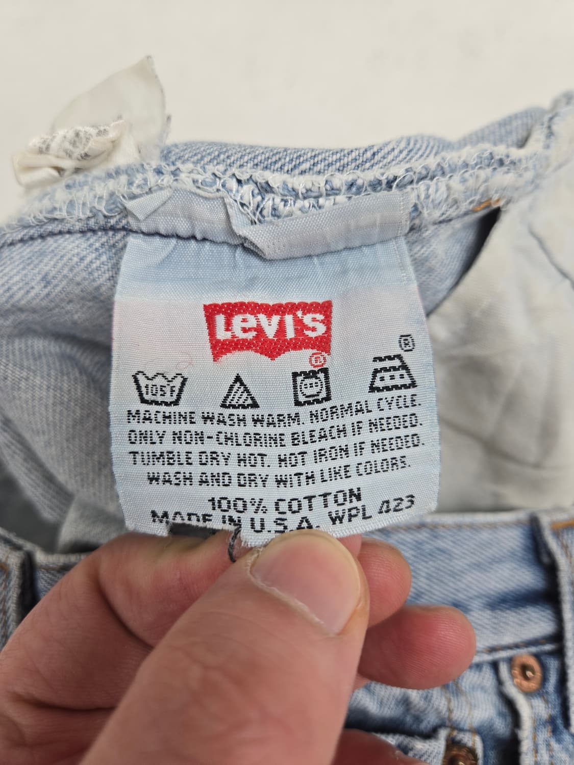 리바이스 데미지 빈티지 프린팅 커스텀 데님 팬츠 501 상품이미지4