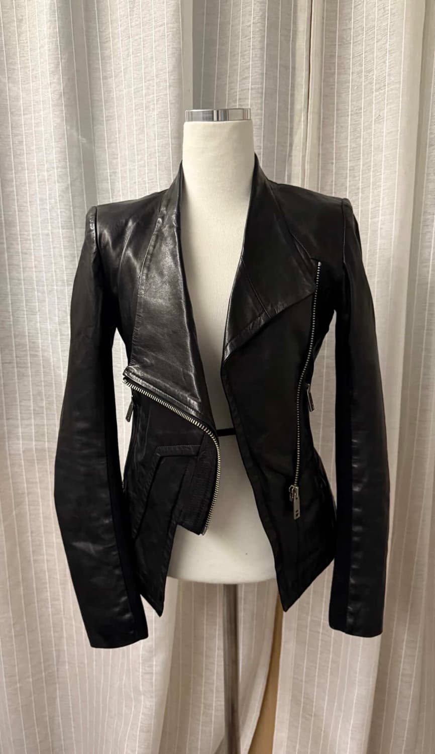 릭오웬스깔 가죽 자켓 상품이미지1