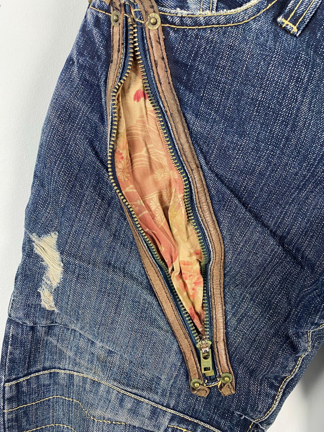 PPFM J핏 크레이지 지퍼 바이커진 데님팬츠 <635> 상품이미지3