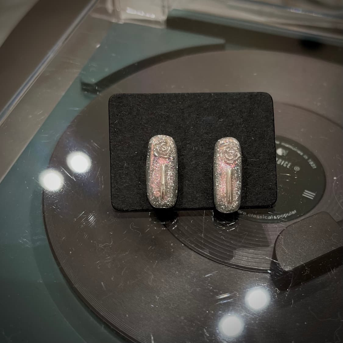 핸드메이드 장미 귀걸이 상품이미지3