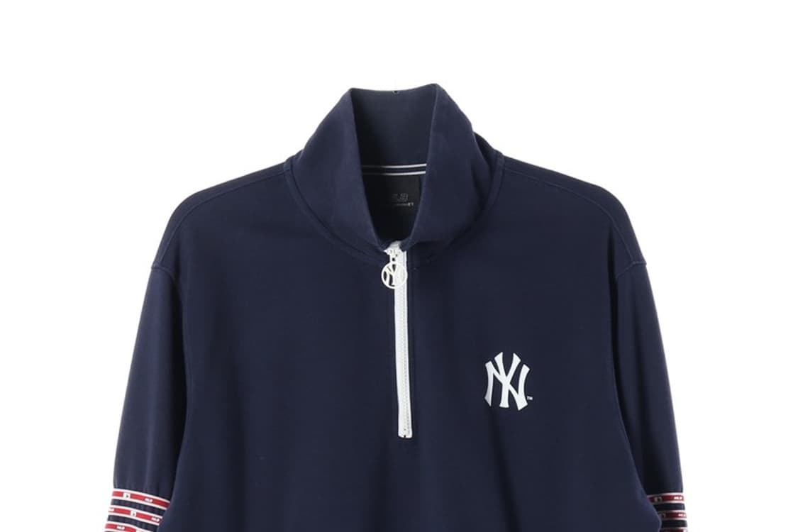 MLB 뉴욕양키스 사이드 라인 하프집업 맨투맨 L 상품이미지3