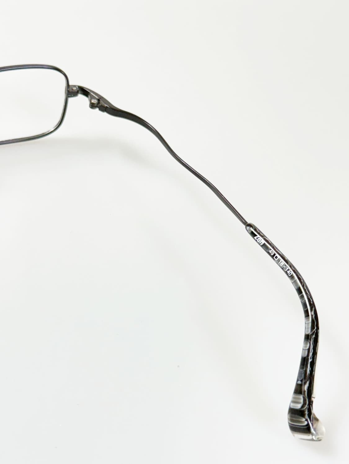 90s ZOFF 블랙 마블 슬림 스퀘어 프레임 빈티지 안경 상품이미지6