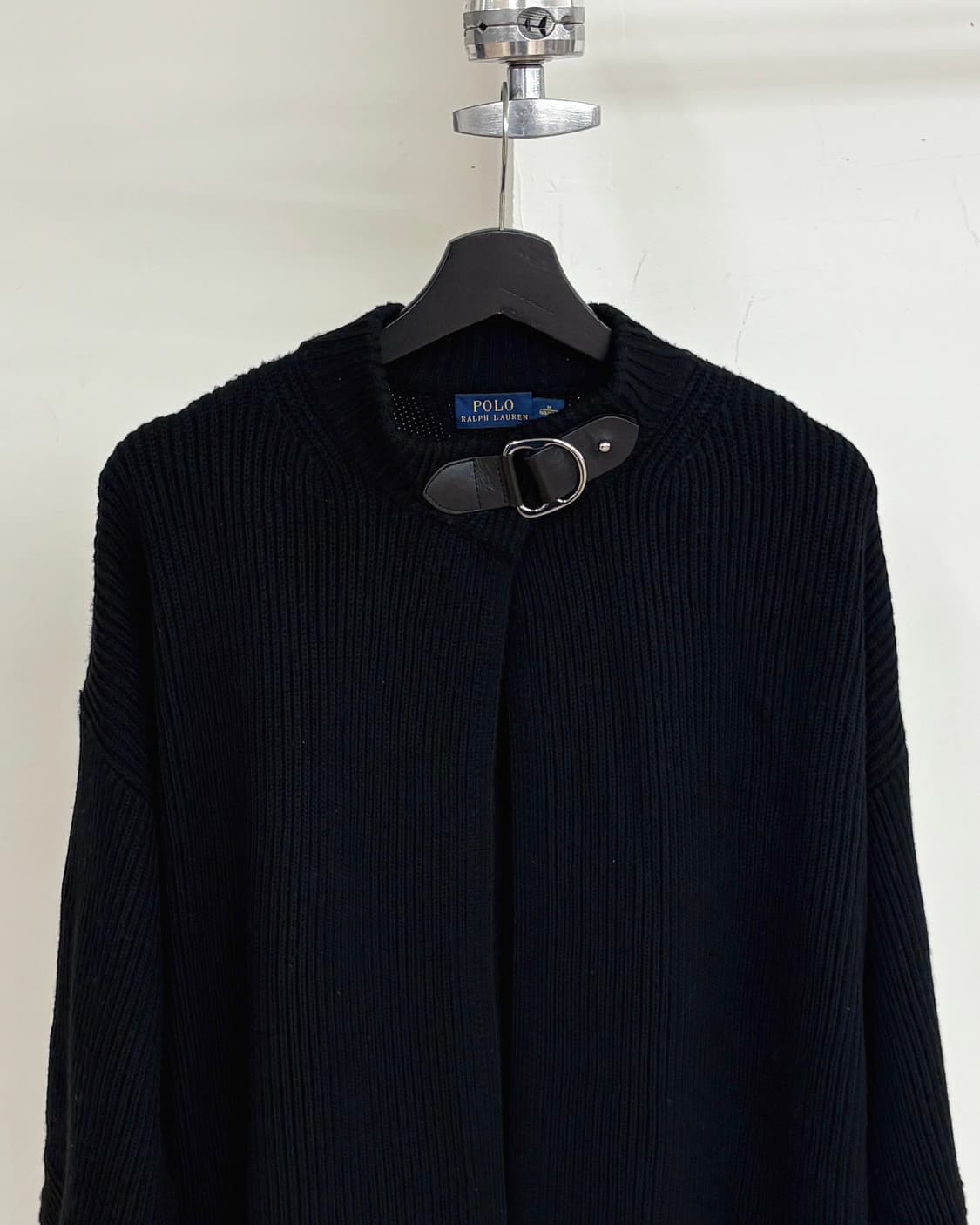 폴로 랄프로렌 블랙 넥 버클 메리노울 가디건 상품이미지2